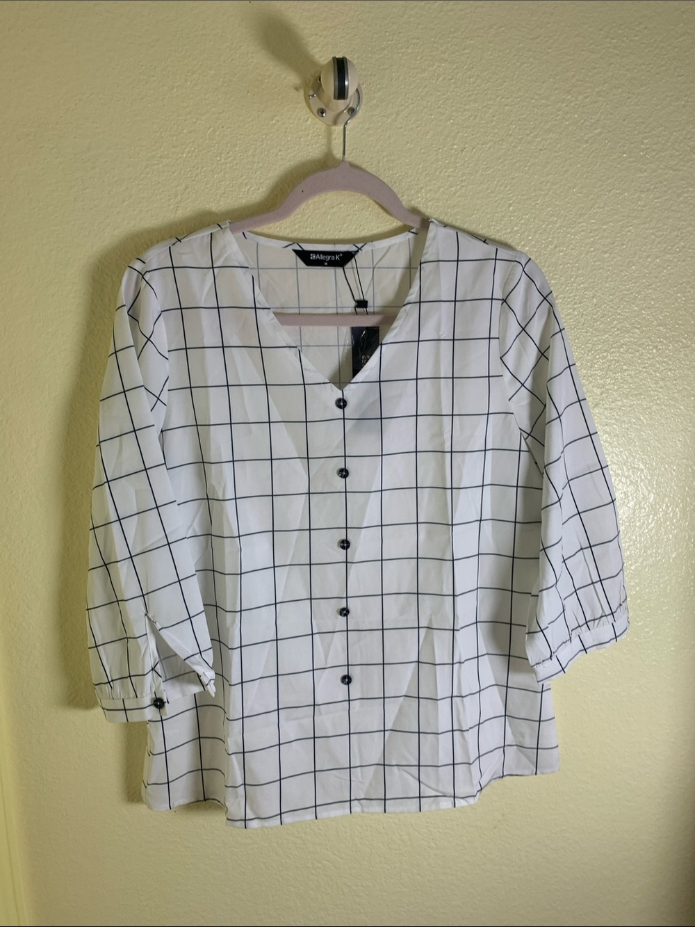 NWT Allegra K White Blouse, Size M